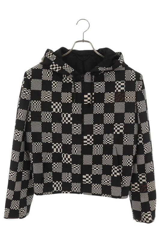 LOUISVUITTON 21SS Distorted Damier Zip Hoodie Jacket Size 44