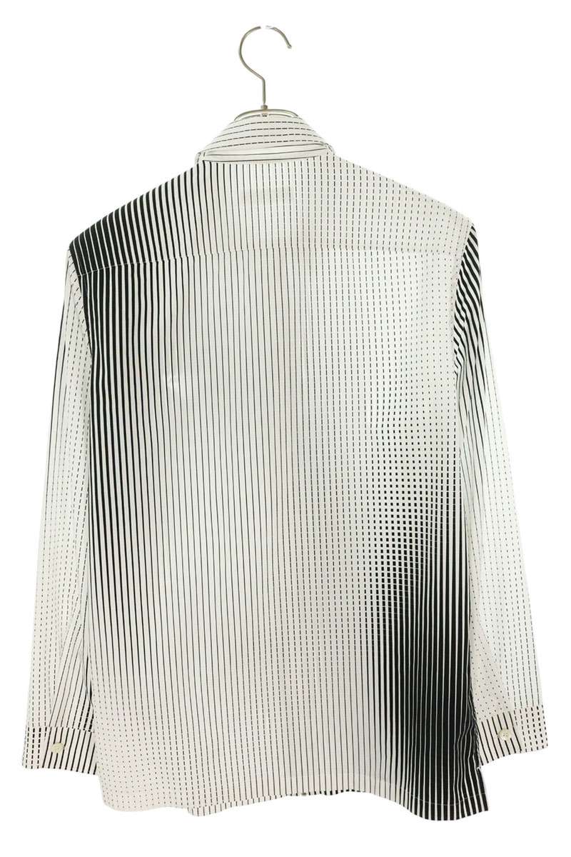 PRADA 21SS Multi-Stripe Zip Shirt Jacket Black/White Size XS