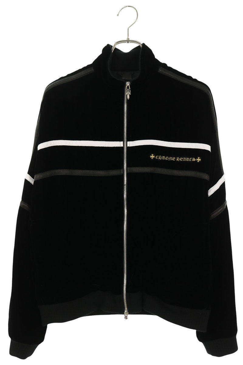 Chrome Hearts VELVET TRACKSUIT Jacket Black Silver Size M