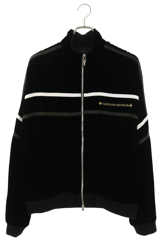 Chrome Hearts VELVET TRACKSUIT Jacket Black Silver Size M