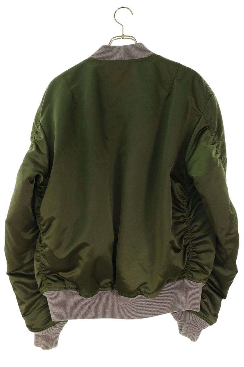 DIESEL Reversible Nylon Bomber Jacket Olive Size XL