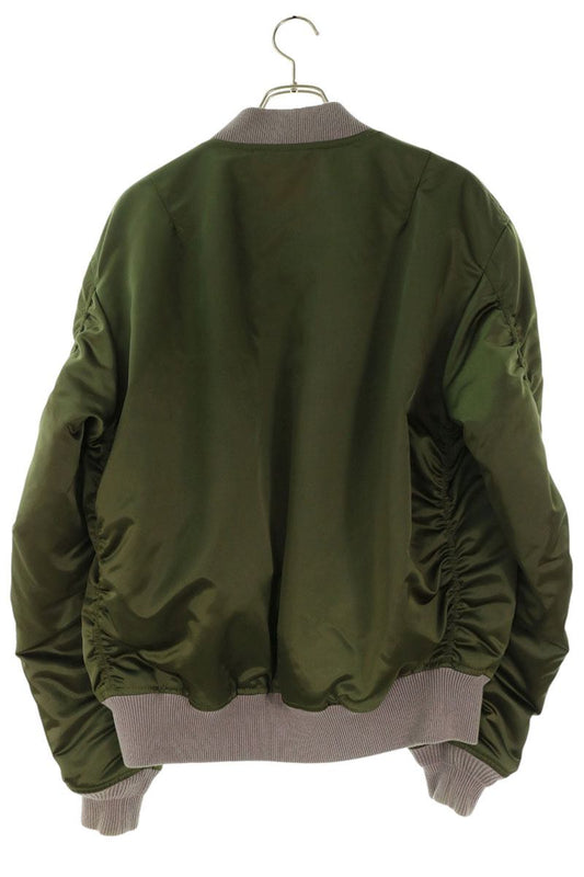 DIESEL Reversible Nylon Bomber Jacket Olive Size XL