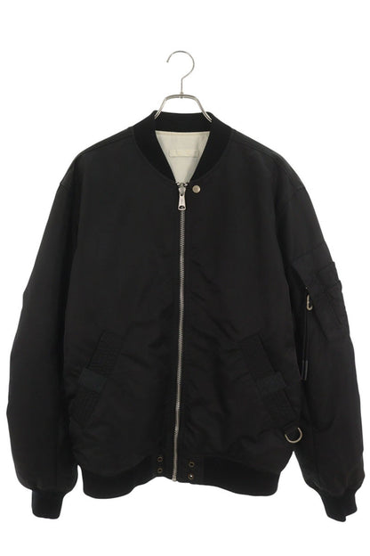 DIESEL Reversible Logo Print Bomber Jacket Black Size XL