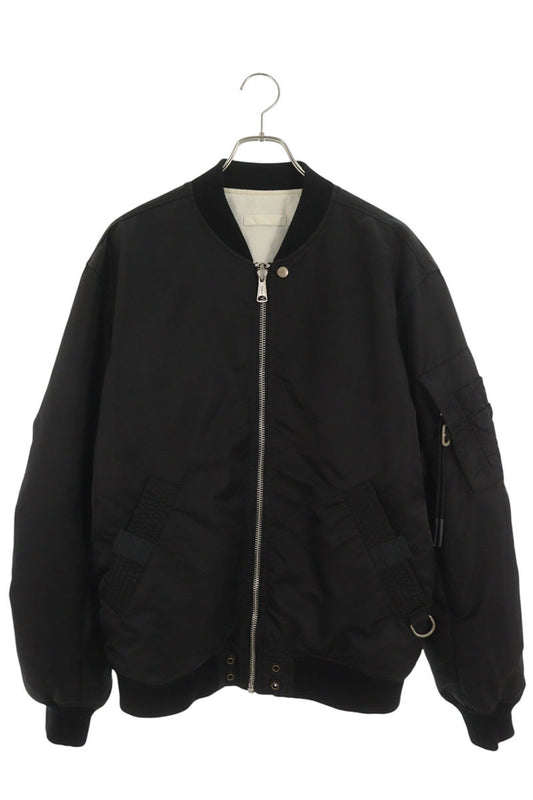 DIESEL Reversible Logo Print Bomber Jacket Black Size XL