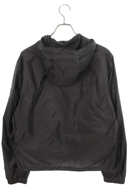 PRADA Triangle Logo Hooded Zip Jacket Gray Size 52