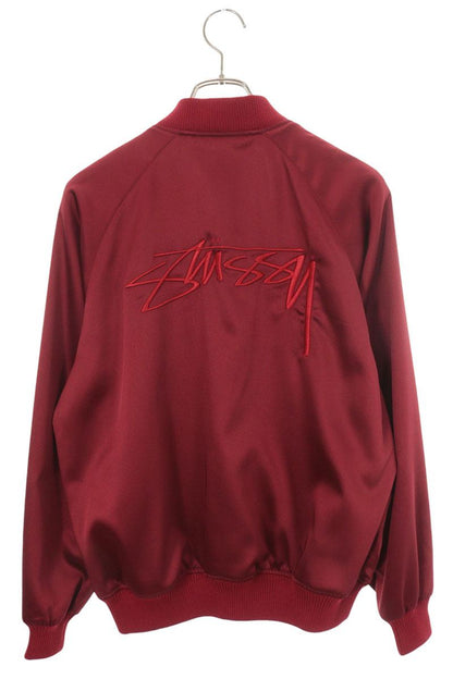 STUSSY Red Palm Tree Embroidered Back Sukajan Jacket Size S