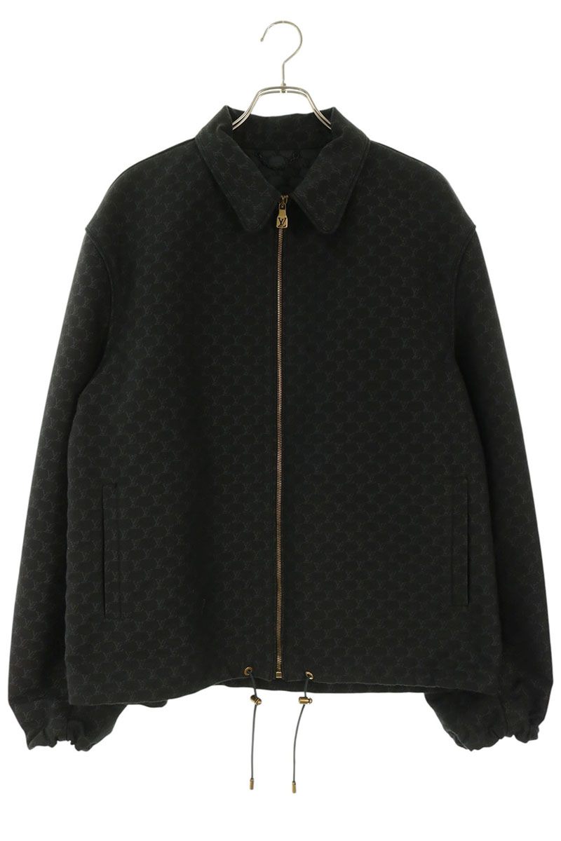 LOUISVUITTON 24AW Black All-Over Pattern Zip Jacket Size 52