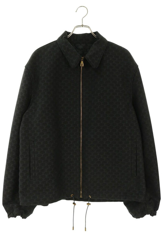 LOUISVUITTON 24AW Black All-Over Pattern Zip Jacket Size 52