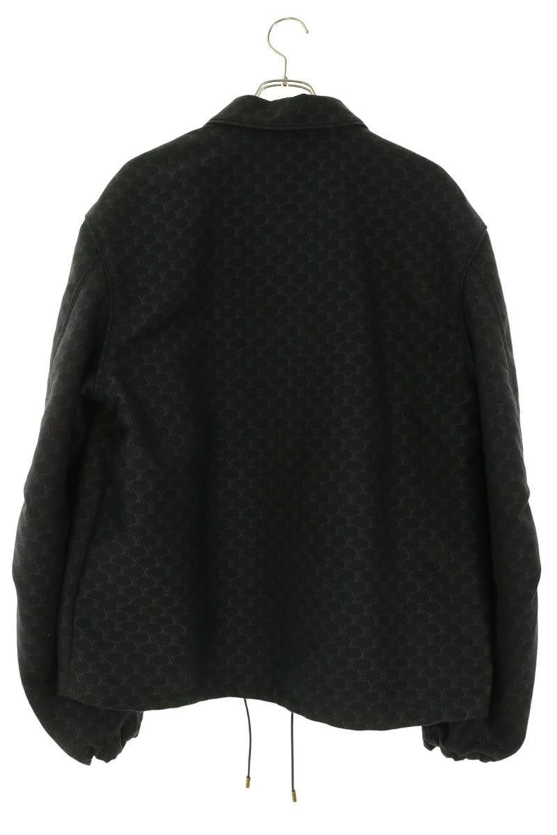 LOUISVUITTON 24AW Black All-Over Pattern Zip Jacket Size 52