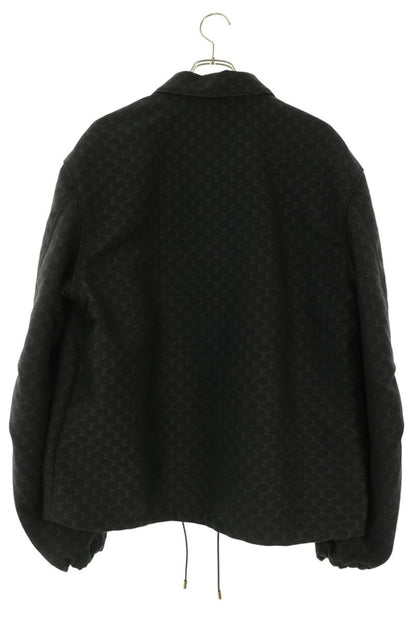 LOUISVUITTON 24AW Black All-Over Pattern Zip Jacket Size 52