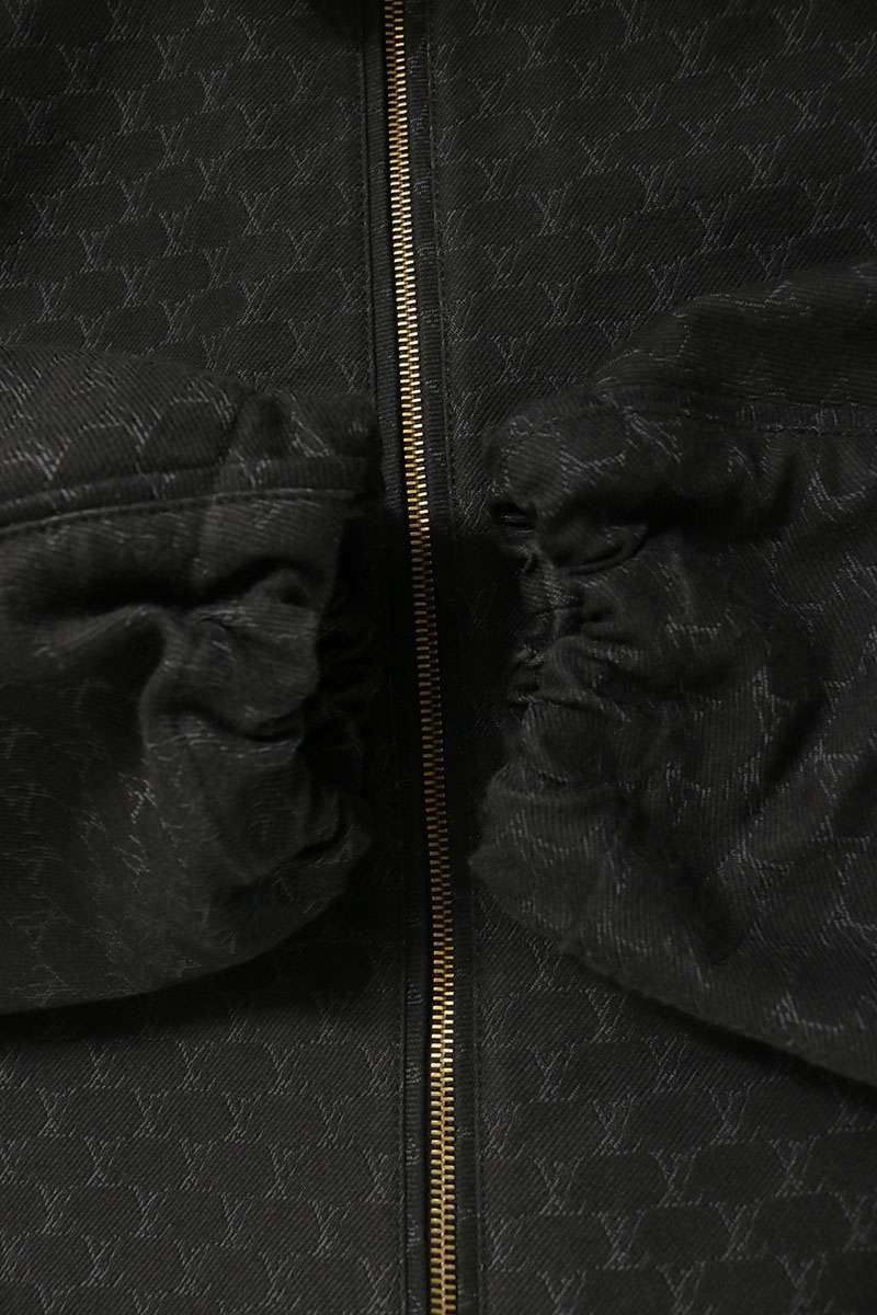 LOUISVUITTON 24AW Black All-Over Pattern Zip Jacket Size 52