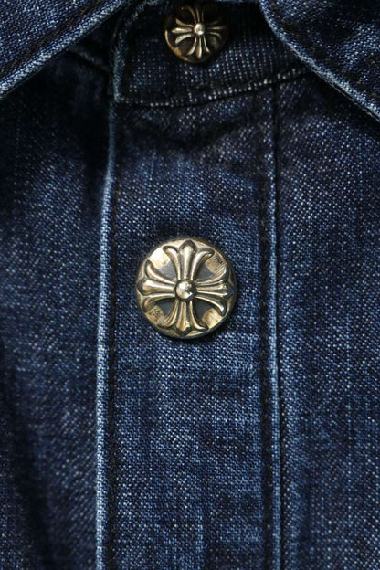 Chrome Hearts WORKN JNKYD PLD Arm Logo Denim Jacket Size XL