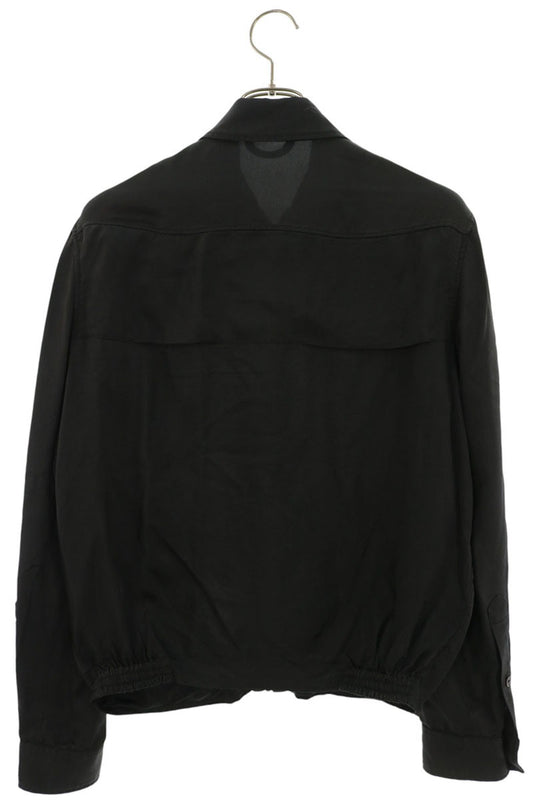ACNE STUDIOS Cupro Zip Draped Jacket Black Size 44