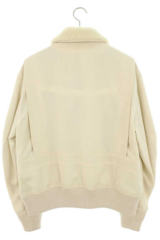 MASU Wool Collar Fur Pilot Jacket Off-White Size 48