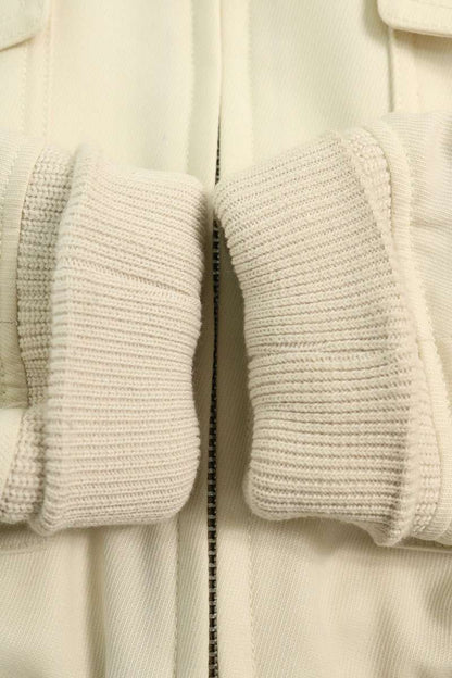 MASU Wool Collar Fur Pilot Jacket Off-White Size 48