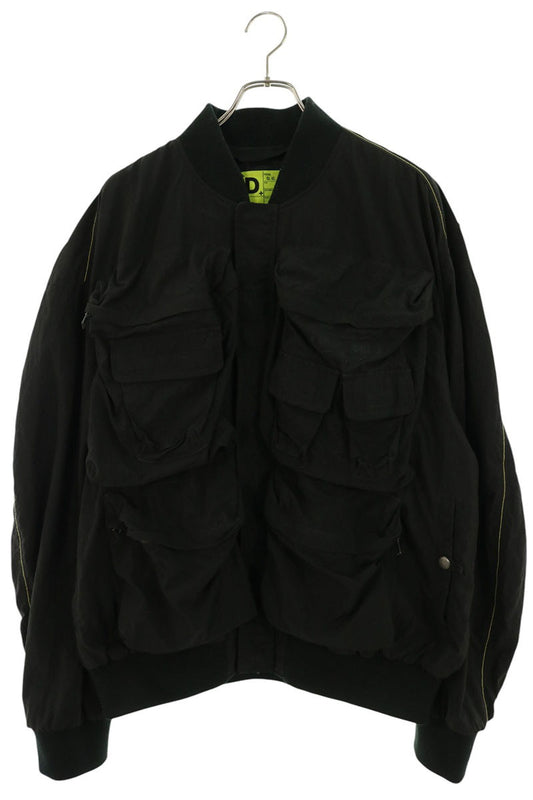DIESEL Utility Nylon Bomber Jacket Black Size 50