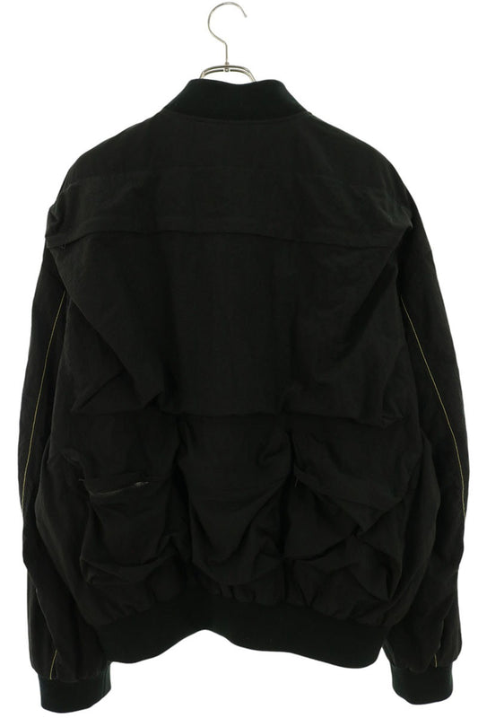 DIESEL Utility Nylon Bomber Jacket Black Size 50