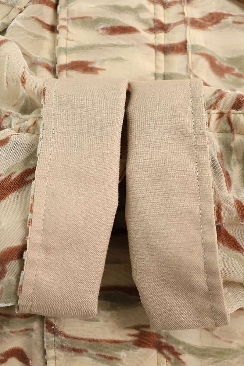 BED J.W FORD 24SS Velvet Military Jacket Beige Size 0
