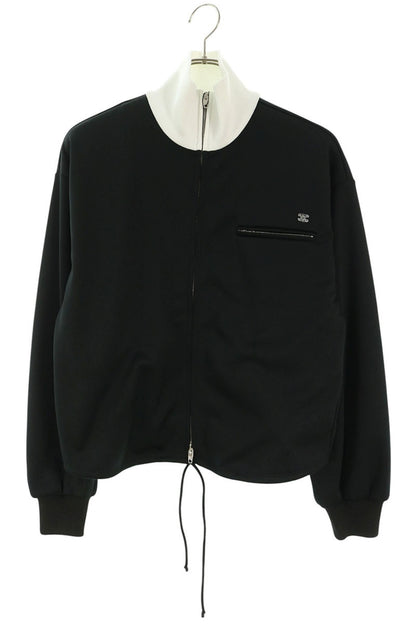 CELINE Triomphe Embroidered High-Neck Jersey Jacket Size M