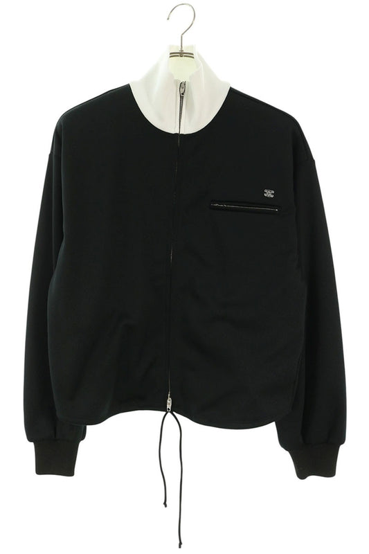 CELINE Triomphe Embroidered High-Neck Jersey Jacket Size M