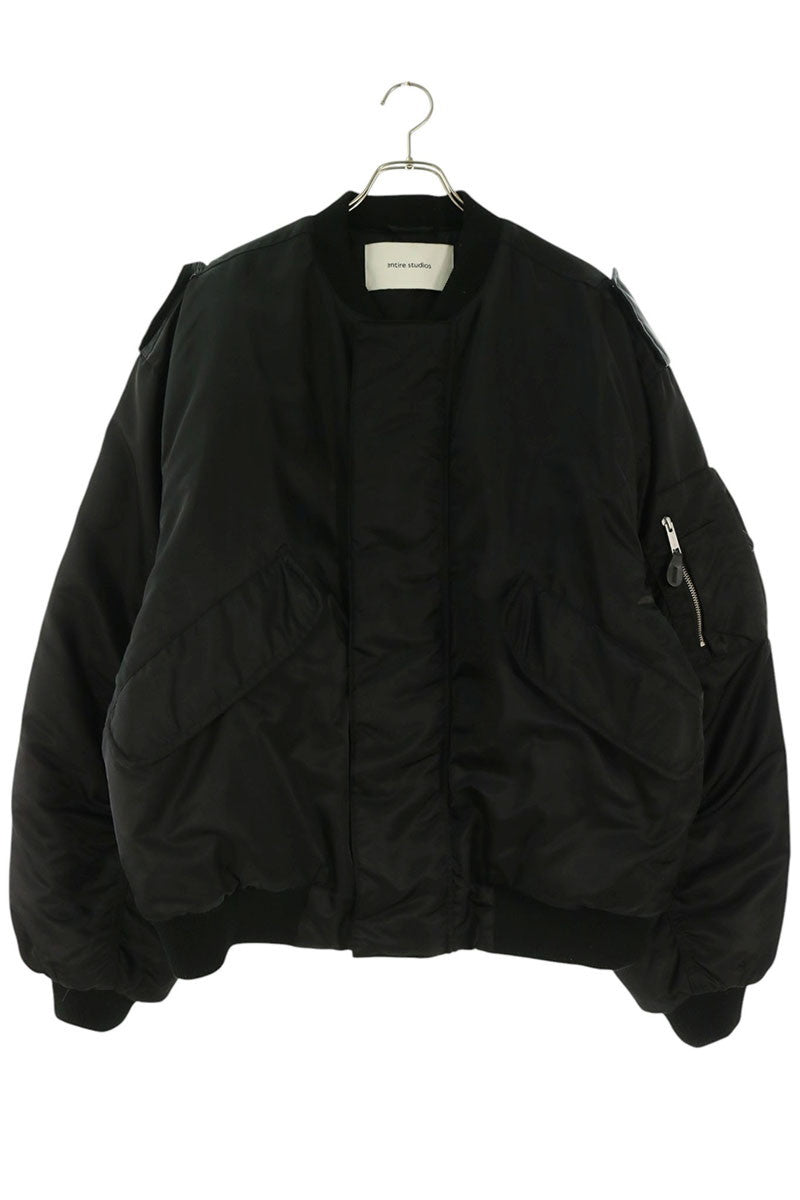 entire studios ES2305 Nylon Bomber Jacket Black Size S
