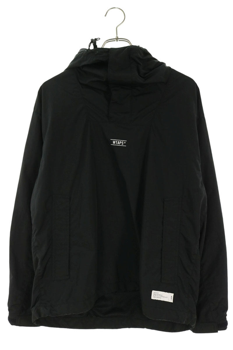 WTAPS Logo Embroidered Nylon Half-Zip Jacket Black Size 1