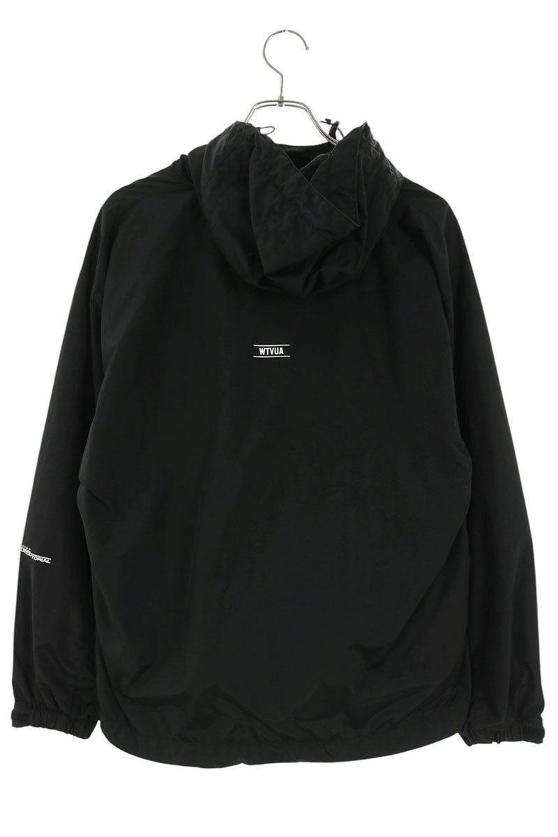 WTAPS Logo Embroidered Nylon Half-Zip Jacket Black Size 1