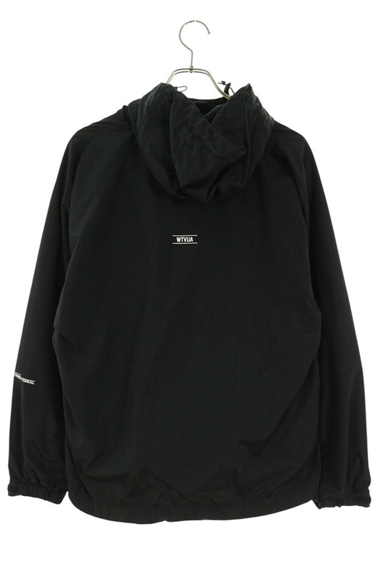 WTAPS Logo Embroidered Nylon Half-Zip Jacket Black Size 1