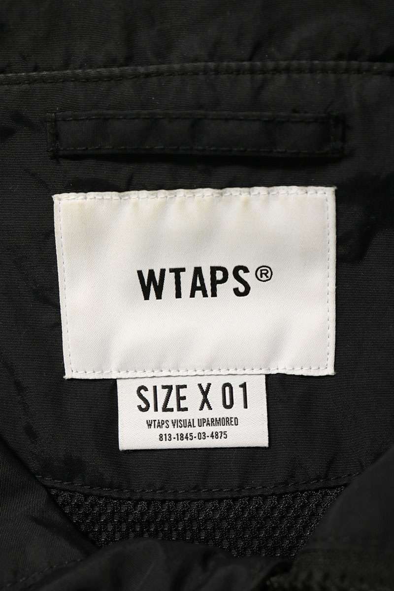 WTAPS Logo Embroidered Nylon Half-Zip Jacket Black Size 1