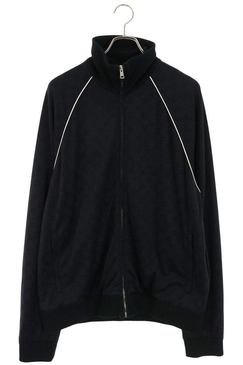 GUCCI GG Pattern Nylon Track Zip Blouson Navy Size XXL