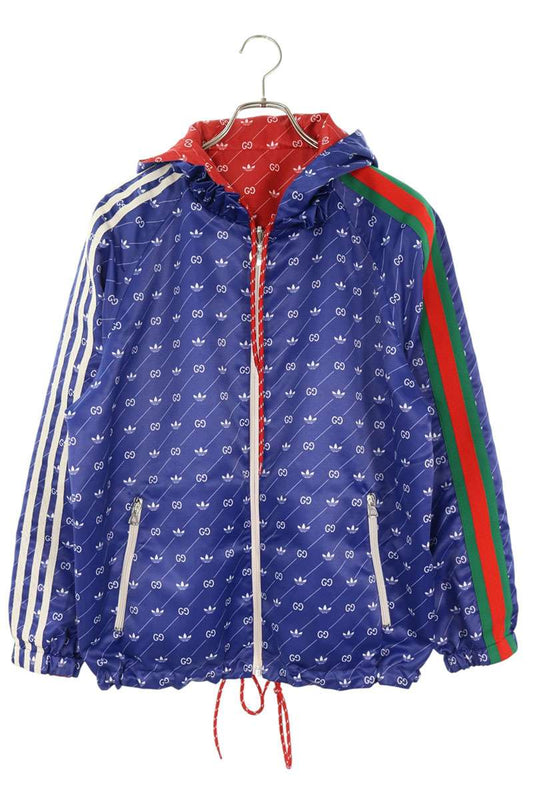 GUCCI x Adidas Logo Reversible Track Jacket Blue Red Size 34