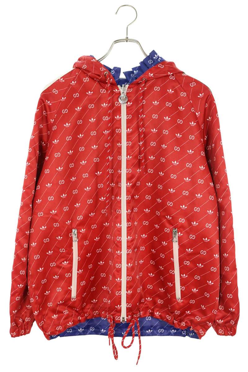 GUCCI x Adidas Logo Reversible Track Jacket Blue Red Size 34