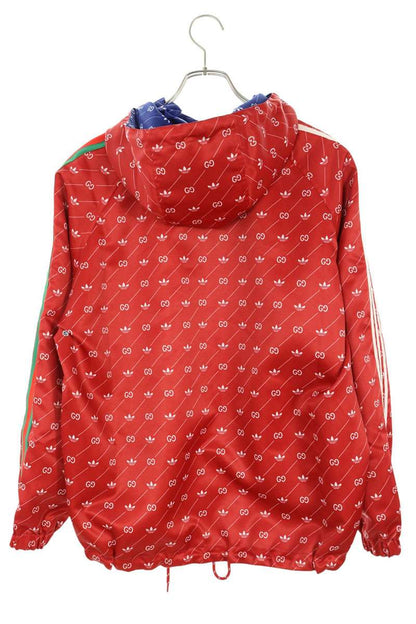 GUCCI x Adidas Logo Reversible Track Jacket Blue Red Size 34