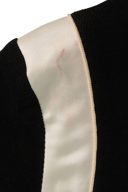 CELINE Corduroy Teddy Jacket Black Size 50