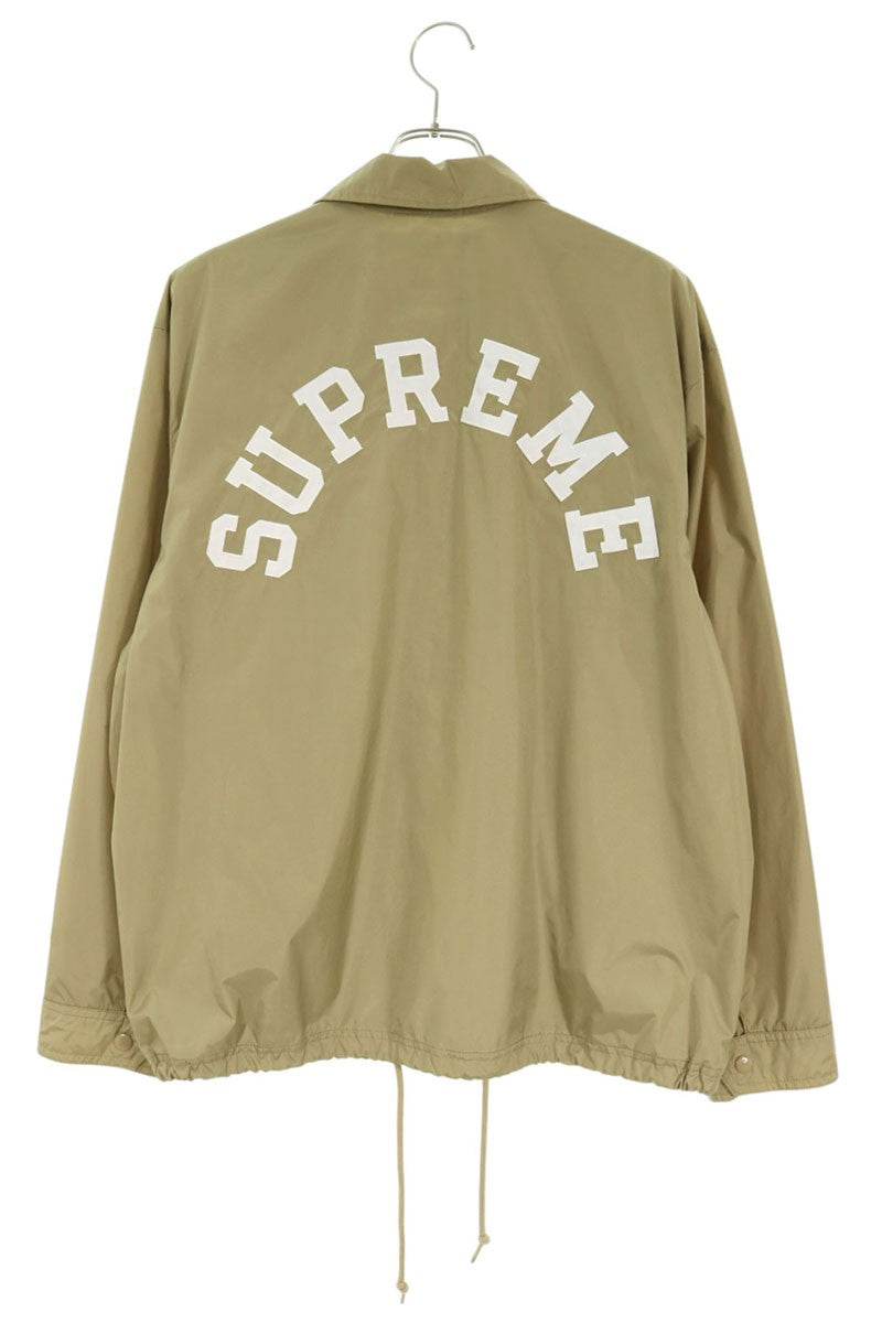 SUPREME 24SS Arch Logo Coaches Jacket Beige Size M