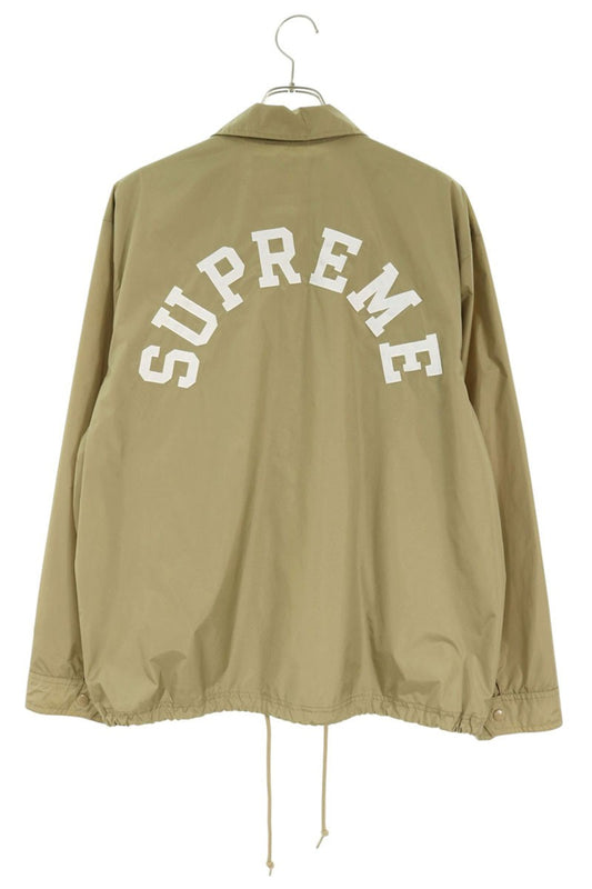 SUPREME 24SS Arch Logo Coaches Jacket Beige Size M
