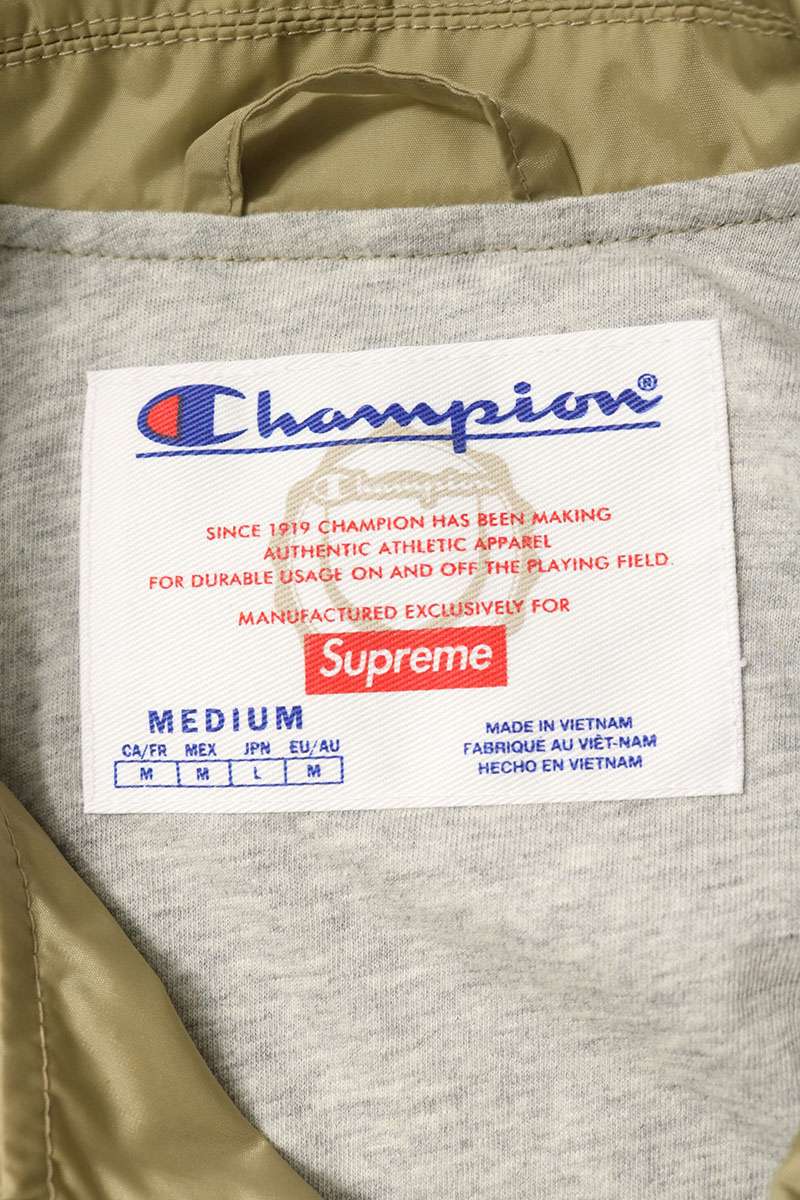 SUPREME 24SS Arch Logo Coaches Jacket Beige Size M