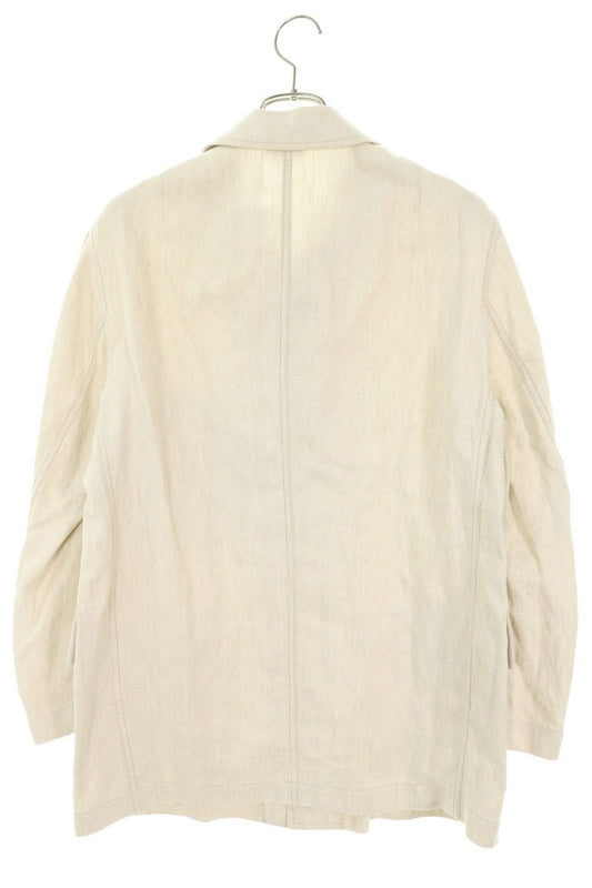 DRIES VAN NOTEN Cotton Linen Jacket Off-White Size 48