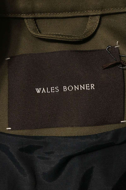 WALES BONNER 26SS Leather Trim Vision Olive Black Jacket Size L