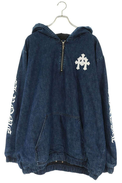 Chrome Hearts Half-Zip Denim Anorak Jacket Multi Size XL