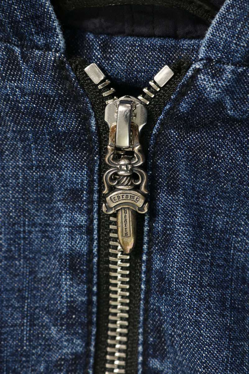 Chrome Hearts Half-Zip Denim Anorak Jacket Multi Size XL