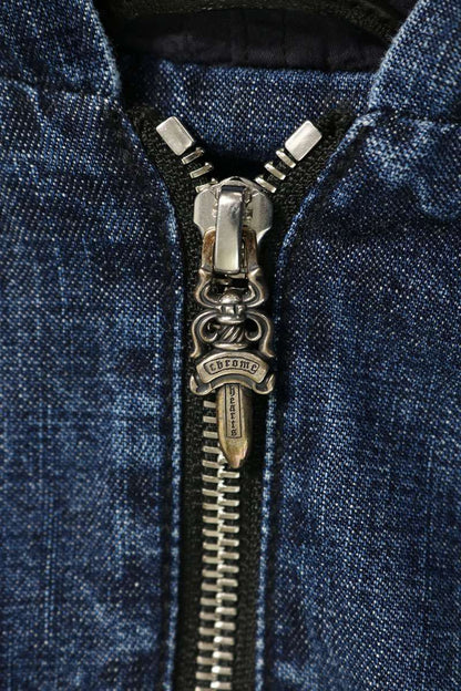 Chrome Hearts Half-Zip Denim Anorak Jacket Multi Size XL