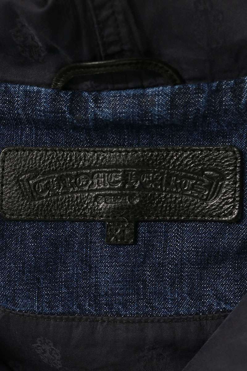 Chrome Hearts Half-Zip Denim Anorak Jacket Multi Size XL
