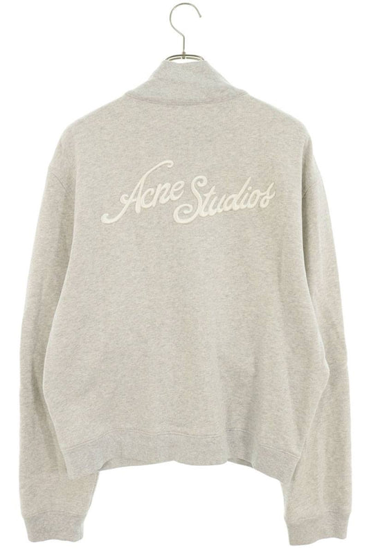 ACNE STUDIOS Back Logo Embroidered Zip Light Gray Blouson Size M