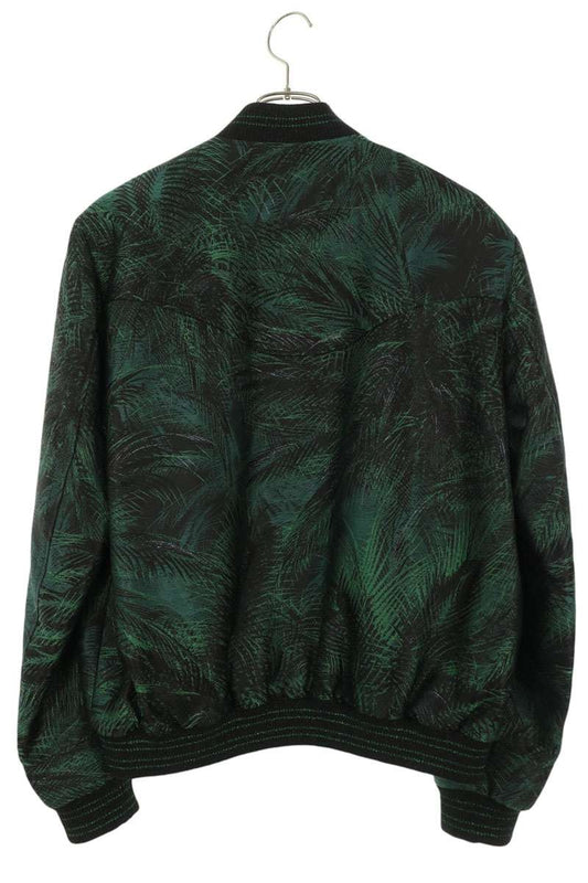 SAINT LAURENT PARIS 21SS Green Silk Blend Blouson Size 50