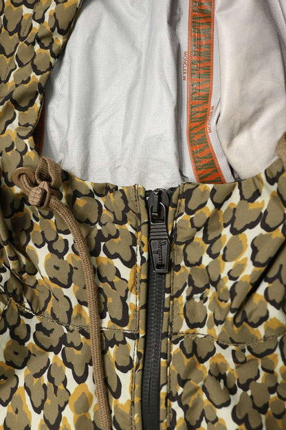 MONCLER Green Patterned Zip Mountain Jacket Size 0