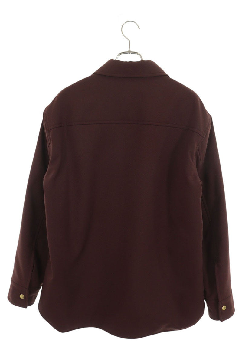 JILSANDER 22AW Bordeaux Padded Overshirt Jacket Size 46