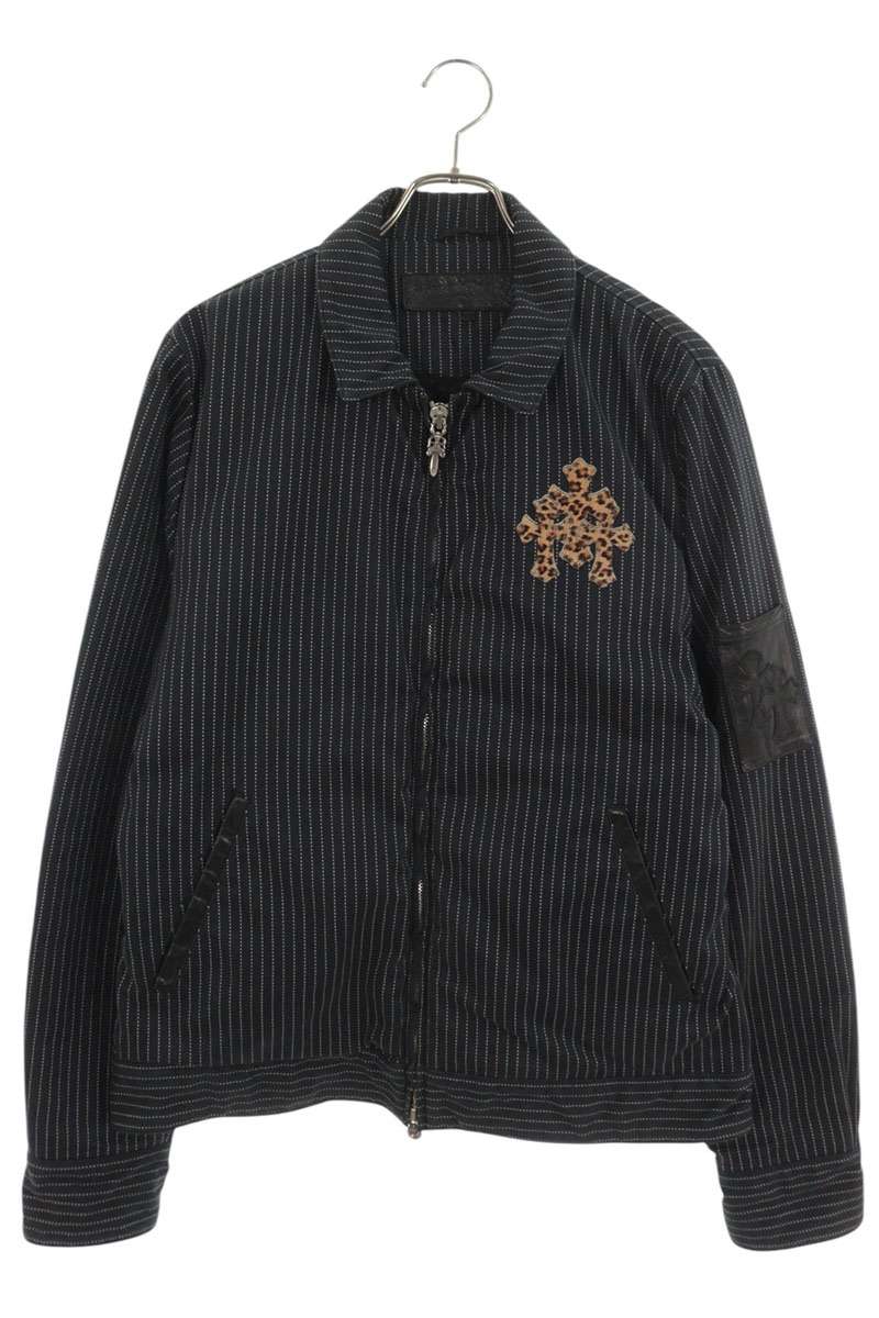 Chrome Hearts Leather Leopard Patch Jacket Multi Size L