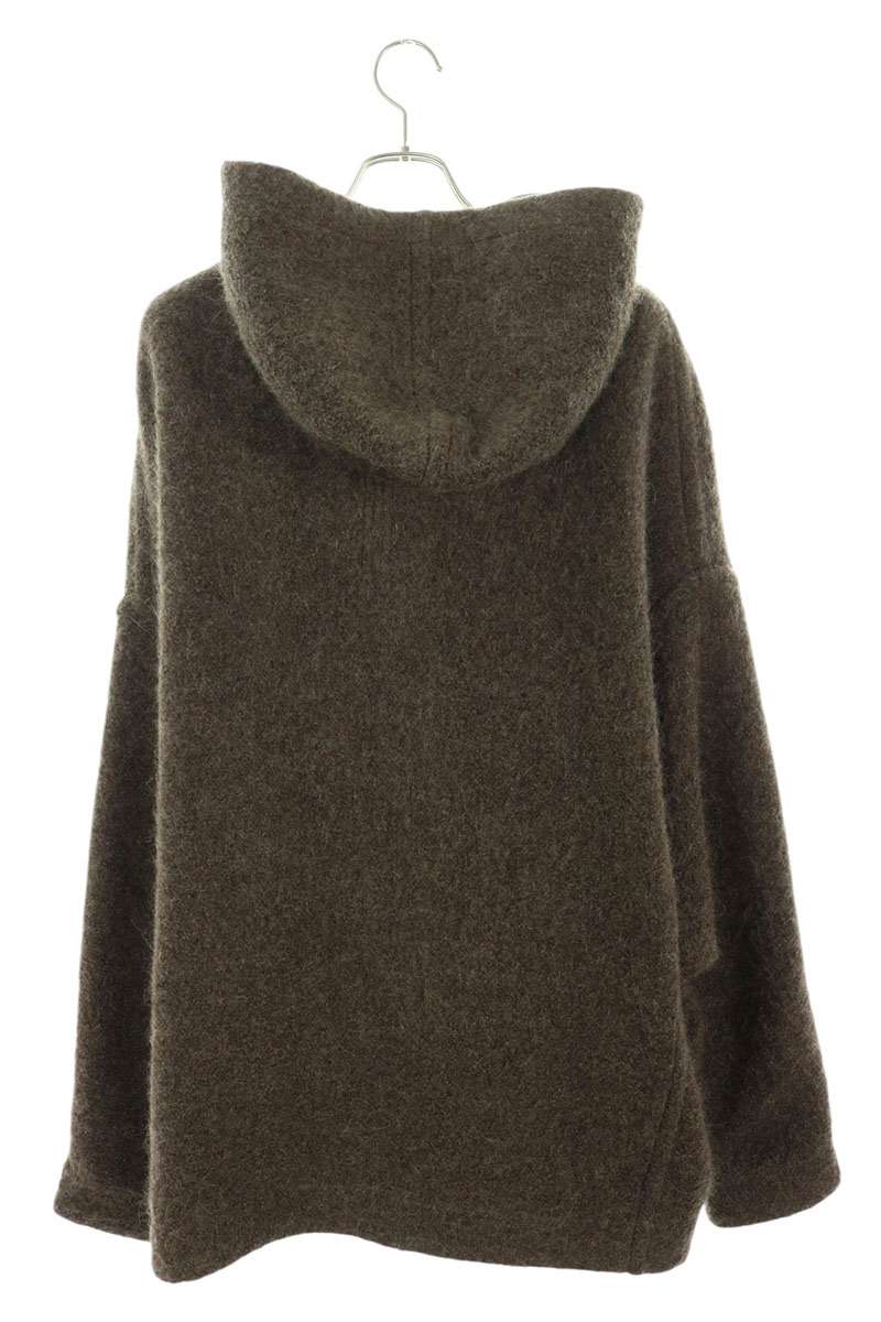 Rick Owens Wool Blend Zip Front Jacket Brown Size 46