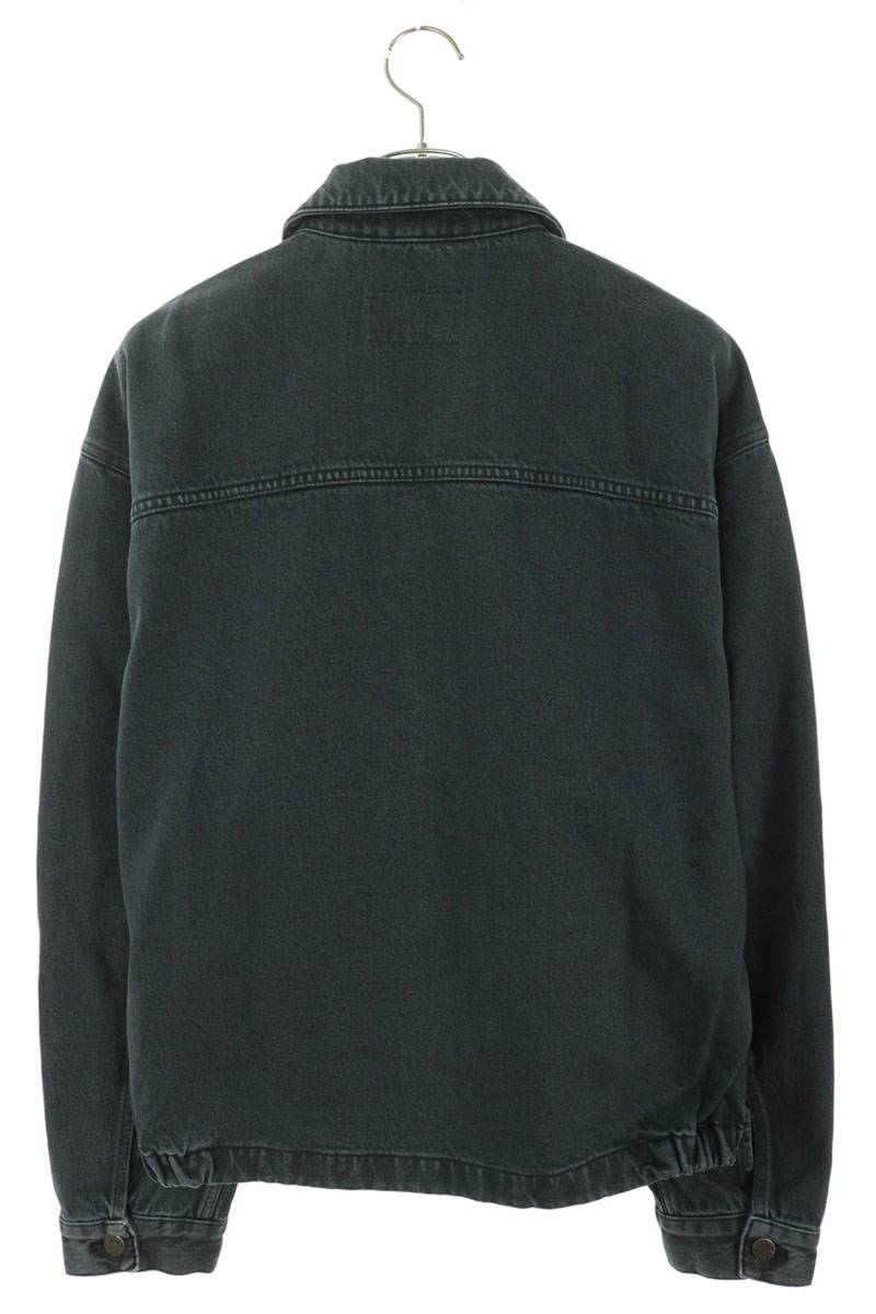 PRADA Triangle Logo Plate Denim Jacket Gray Size L